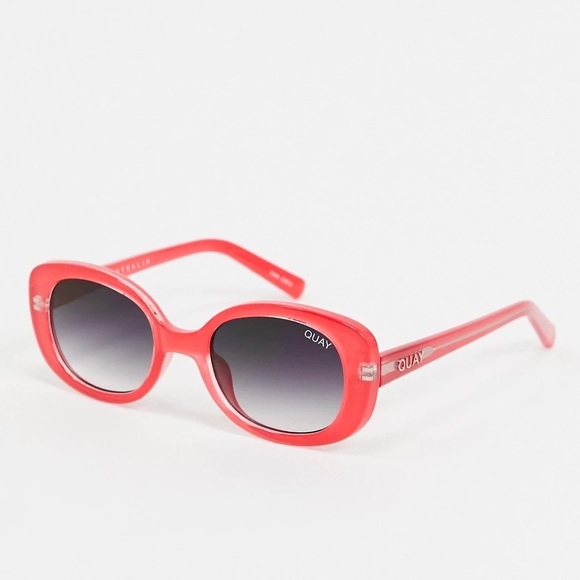 Quay Australia Accessories - Quay Australia x Desi Perkins Lulu Red Oval Sunglasses